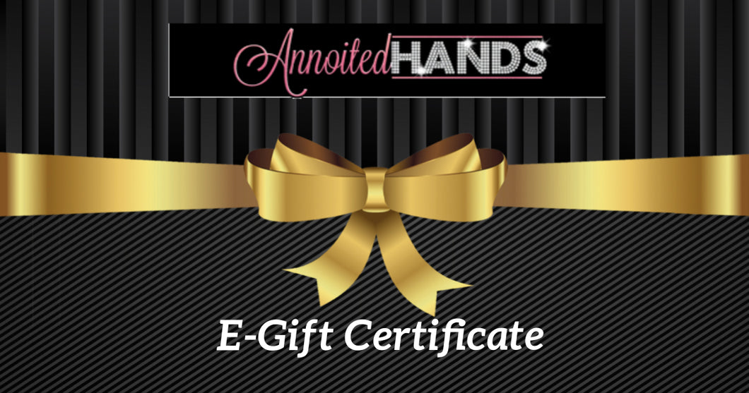 Annoited Hands Gift Certificate